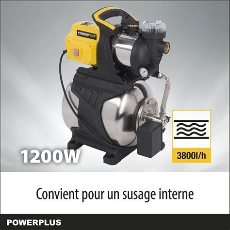 Powerplus Pompe à Eau Électrique POWXG9576 Pression de 1200 W