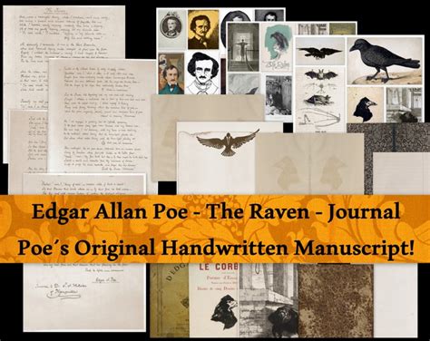 Edgar Allan Poe The Raven Original Handwritten Manuscript Pages Junk