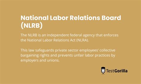 The National Labor Relations Board Nlrb What Does It Do Tg