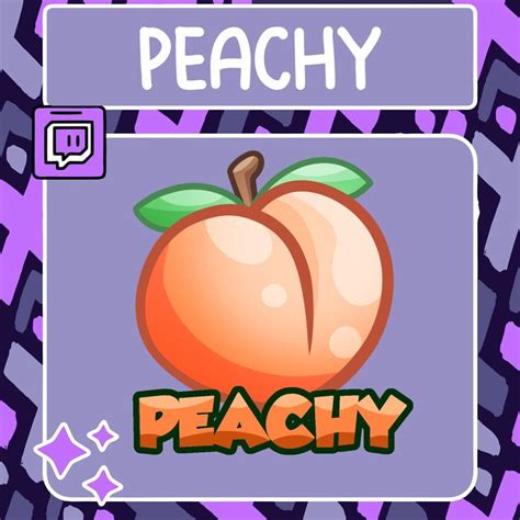 Peachy Peach Emote Twitch Emote Youtube Emote Discord Etsy Discord