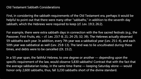 Should Christians Keep The Sabbath Youtube