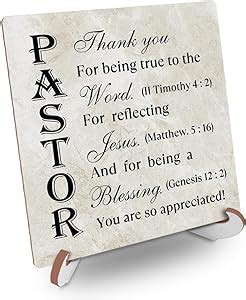 Amazon Pastor Appreciation Christian Wooden Plaque With Wood Stand