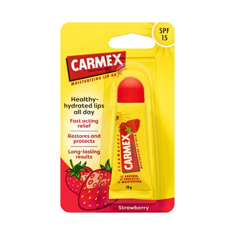 Buy Carmex Strawberry Lip Balm Tube 10g Coles