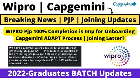 Capgemini Adapt Process Mail Wipro Pjp Is Imp For Onboarding