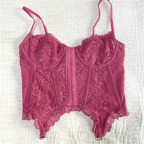 Pink Lace Corset From Glassons Size 8 M Worn Once Depop