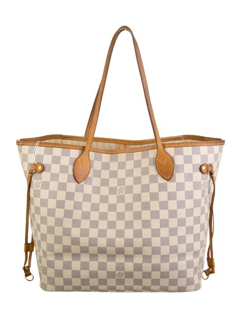 Louis Vuitton 2021 Damier Azur Neverfull Mm Neutrals Totes Handbags Lou630782 The Realreal