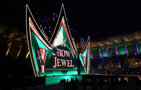 An Impressive 95h X 130w Video Crown Standing At The Wwe Crown Jewel