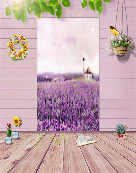 ABPHOTO Polyester 5x7ft Wooden Floor Wall Flowers Bird Photography