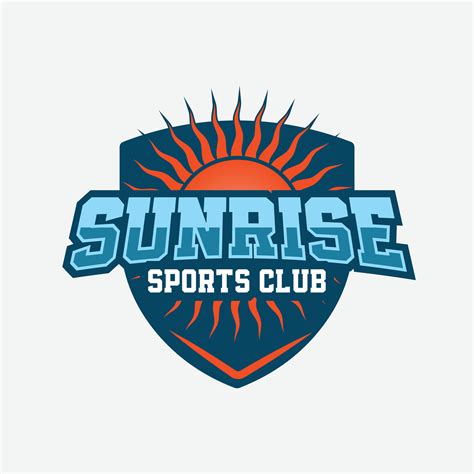 Sunrise sports club logo concept , sports club and team logo template ...