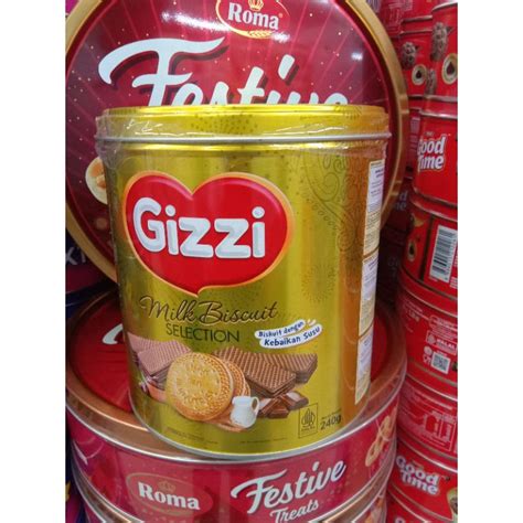 Jual Gizzi Milk Biscuit Kaleng Penyok Dikit G Shopee Indonesia