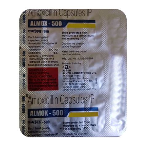 Almox 500mg Capsule 15'S - Buy Medicines online at Best Price from ...