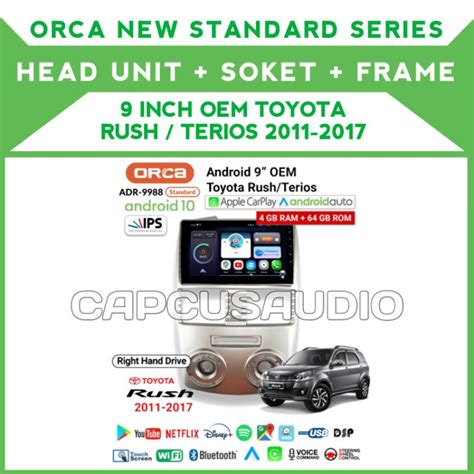 Jual Head Unit Android Inch Toyota Rush Terios Orca Standard Series