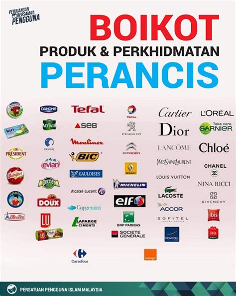 1mediamy Boikot Segera Jenama Produk Dan Perkhidmatan Perancis