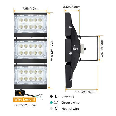 W Dusk To Dawn Led Flood Light Stasun Lm Super Bright Outdoor