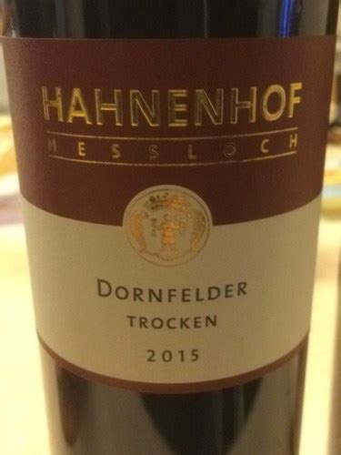 Hahnenhof Hessloch Dornfelder Trocken Vivino Us