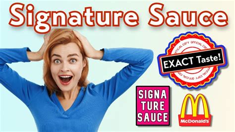 Mcdonalds Signature Sauce Youtube