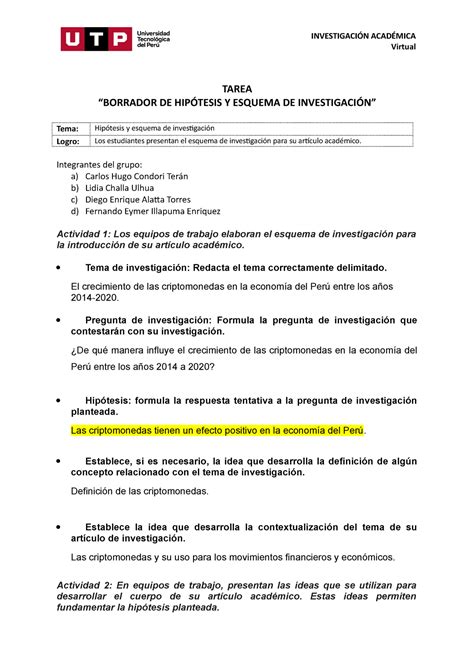 S7 Tarea Borrador de hipótesis y esquema de investigación 23 9 1