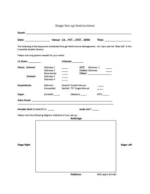 Fillable Online Ccm Uc Stage Set Up Instructions University Of