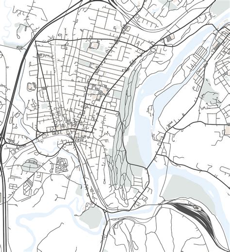 Greenfield Map Print Detailed Map Map Print Map