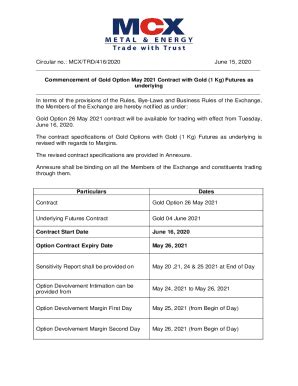 Fillable Online Modification In The Contract Specifications Strikes