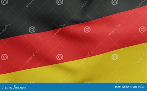 National Flag Of Germany Waving 3D Render Flagge Deutschlands With