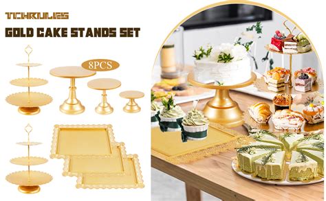 Amazon Gold Cake Stands Set Metal Dessert Table Display Stands