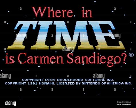 Where In Time Is Carmen Sandiego Nintendo Entertainment System Nes