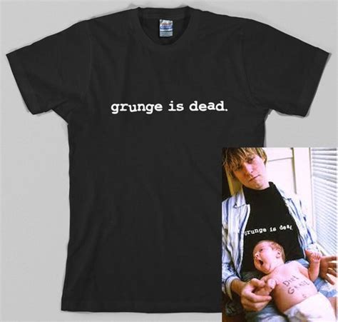 Grunge Is Dead T Shirt Kurt Cobain Nirvana 90s Rock