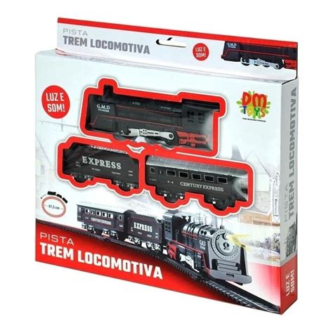 Trem Trenzinho Locomotiva De Brinquedo Pista Som E Luz Shopee Brasil