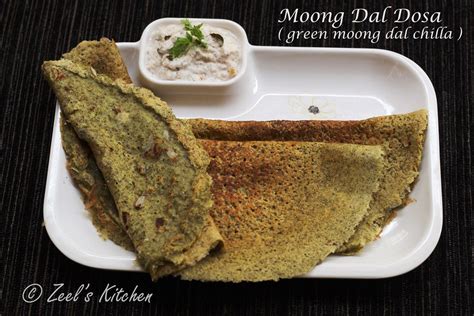 Moong Dal Dosa | Green Moong Dal Chilla | Pesarattu - Zeel's Kitchen