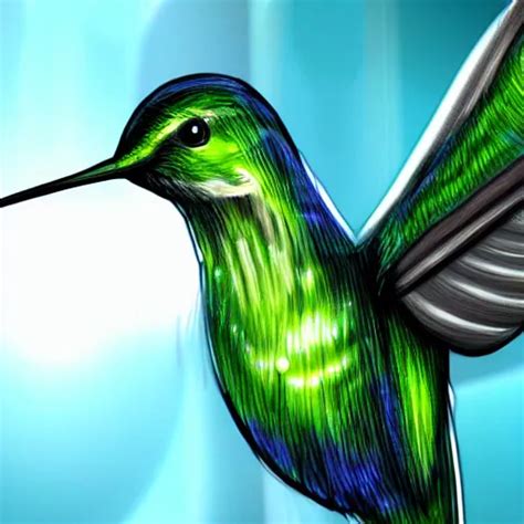 Ultra Realistic Cyber Hummingbird Stable Diffusion Openart