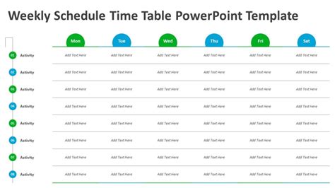 Weekly Schedule Time Table Powerpoint Template Archives