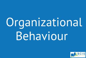 Introduction To Organizational Behavior Organizational Behavior