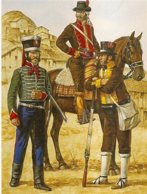 Spanish Regulars Involved In The Guerilla Warfare Cavalry Infantry