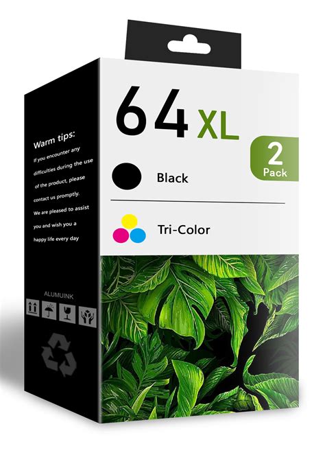 64xl Black Tri Color Ink Cartridges 2 Pack Replacement For Hp Envy Inspire 7950e Envy