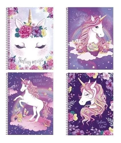 Kit De Cuadernos En Espiral Foroni Con Forma De Unicornio Hojas