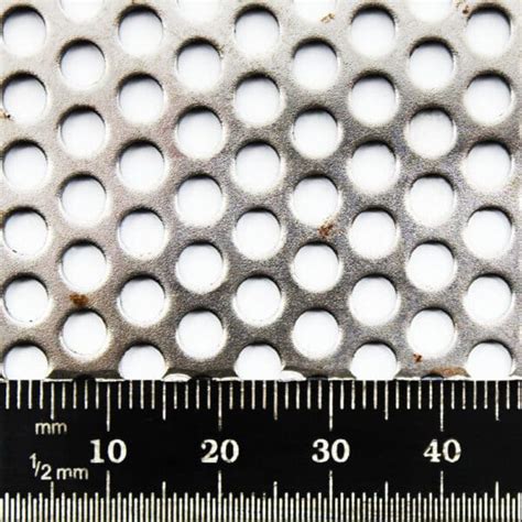 Mm Round Hole Mild Steel Perforated Metal Sheet With Holes Mm Pitch