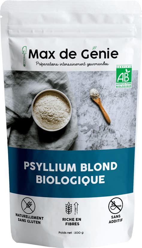 Psyllium blond bio en poudre 250g Max de Génie