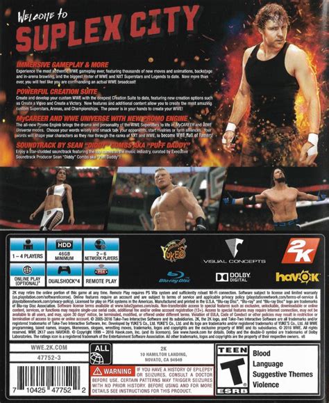 Wwe 2k17 Nxt Edition Cover Or Packaging Material Mobygames
