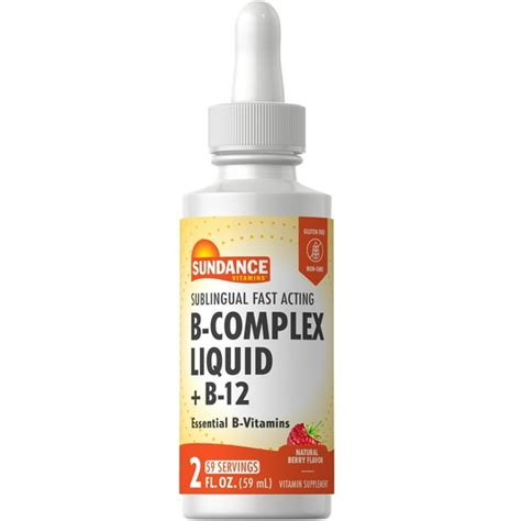 Vitamin B Complex Liquid 2 Fluid Ounces With B 12 Natural Berry Flavor Essential