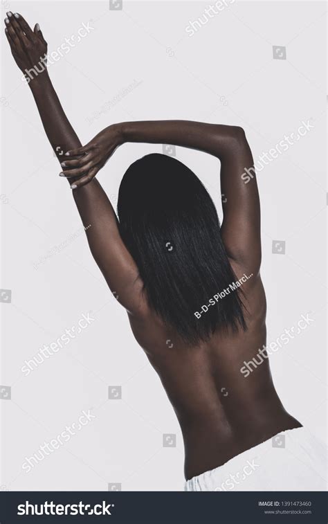 Back View Nude Black Woman Covered Stock Photo Shutterstock