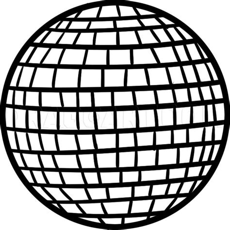 How To Draw A Disco Ball Coloring Page