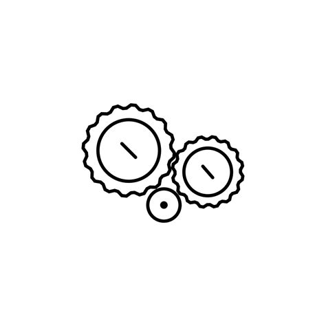 Clock Gears Vector Icon Illustration 23195494 Vector Art At Vecteezy