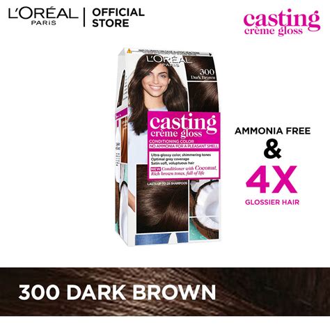 Loreal Paris Casting Crème Gloss Hair Color 300 Dark Brown Makeup City Pakistan