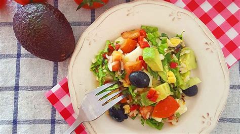 Ensalada De Arroz Y Guacamole Receta Paso A Paso