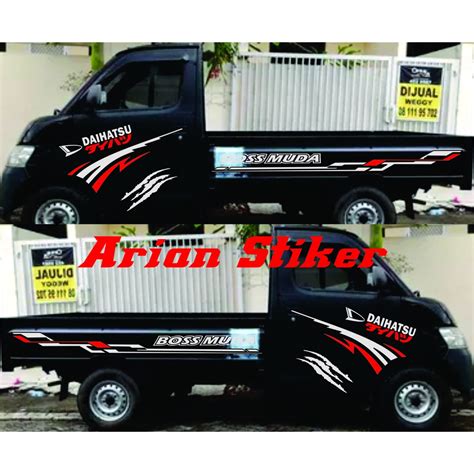 Jual Stiker Striping Mobil Pick Up Grandmax Stiker Cutting Boss Muda