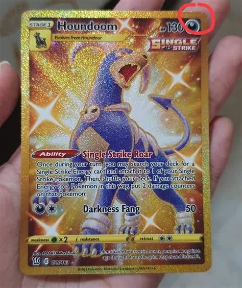 Pokemon Houndoom Gold Secret Rare Battle Styles Sr Hobbies