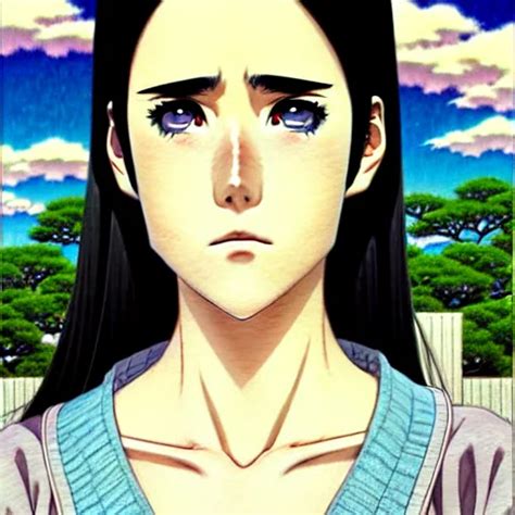 Anime Jennifer Connelly By Hasui Kawase By Richard Stable Diffusion