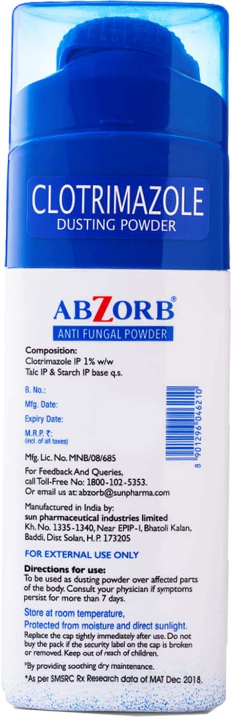 Buy Abzorb Antifungal Dusting Powder 100gm Online And Get Upto 60 Off At