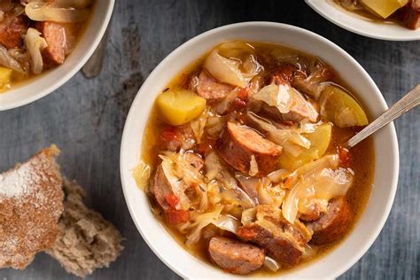 Slow Cooker Polish Sausage And Cabbage Soup Recipe